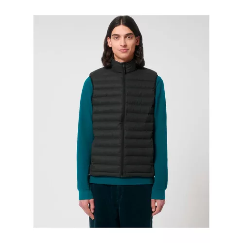 Stanley Climber gyapjúhatású férfi mellény (XL, Dark Heather Grey)