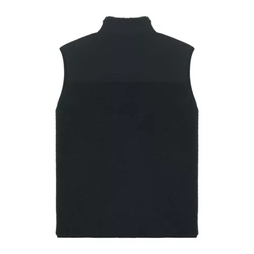 Liner uniszex ujjatlan sherpa mellény (2XL, Black)