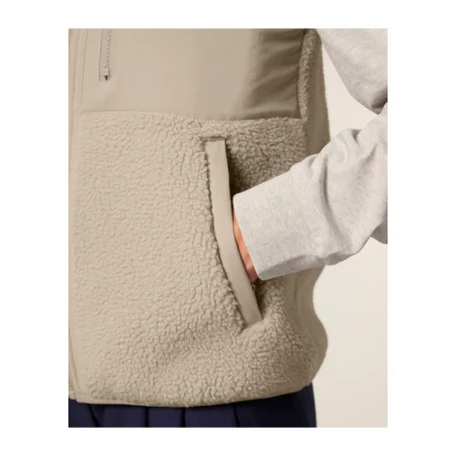 Liner uniszex ujjatlan sherpa mellény (M, Desert Dust)