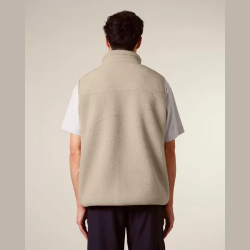 Liner uniszex ujjatlan sherpa mellény (XL, Desert Dust)