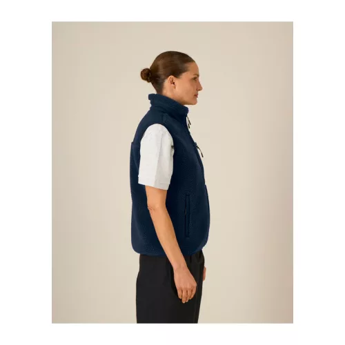 Liner uniszex ujjatlan sherpa mellény (XL, French Navy)