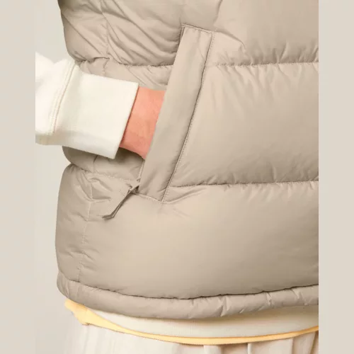 Uniszex pufi mellény (XL, Desert Dust)