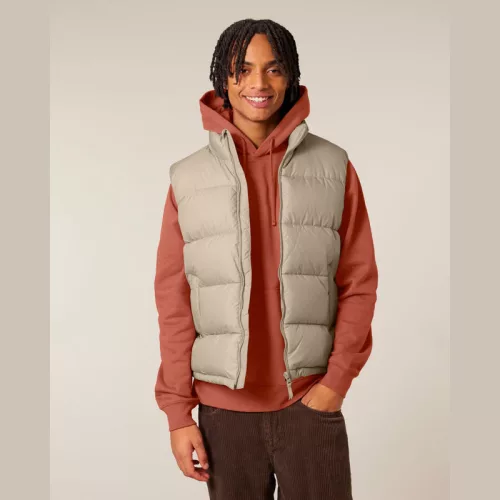 Uniszex pufi mellény (2XL, Desert Dust)