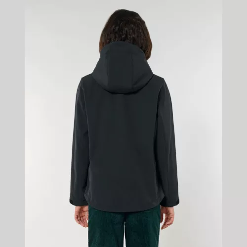 Stella Discoverer női kapucnis softshell kabát (XS, Black)