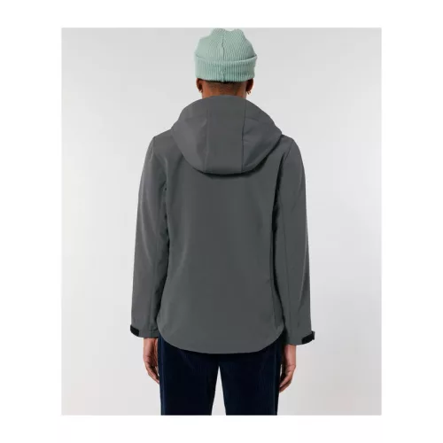Stella Discoverer női kapucnis softshell kabát (M, Anthracite)
