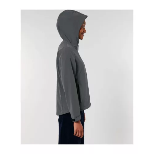 Stella Discoverer női kapucnis softshell kabát (XS, Anthracite)