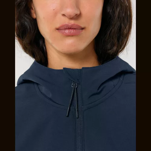 Stella Discoverer női kapucnis softshell kabát (M, French Navy)