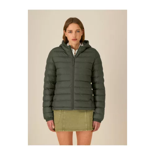 Női bélelt kabát (XL, Khaki)
