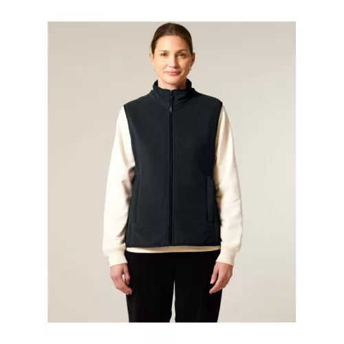 Stella Quester női ujjatlan polár mellény (M, Black)