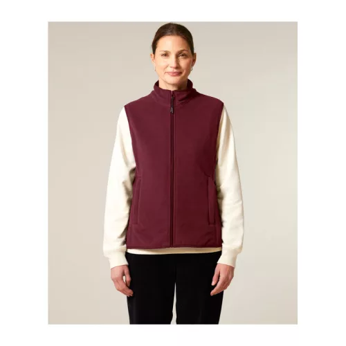 Stella Quester női ujjatlan polár mellény (XL, Burgundy)