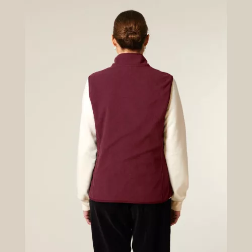 Stella Quester női ujjatlan polár mellény (XL, Burgundy)