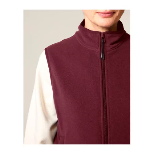 Stella Quester női ujjatlan polár mellény (2XL, Burgundy)