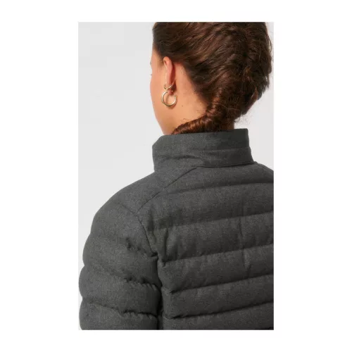 Stella Voyager gyapjúhatású női steppelt dzseki (XL, Deep Metal Heather Grey)