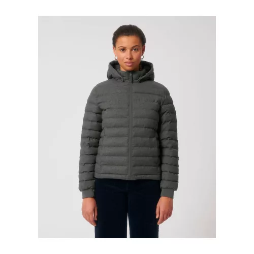 Stella Voyager gyapjúhatású női steppelt dzseki (XL, Deep Metal Heather Grey)