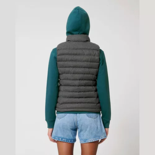 Stella Climber gyapjúhatású női mellény (2XL, Deep Metal Heather Grey)