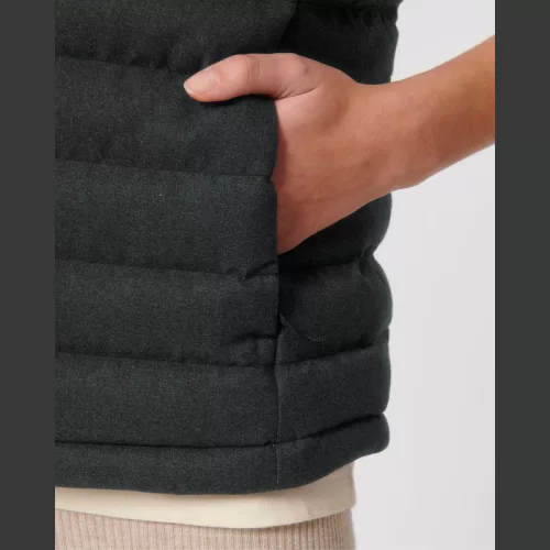 Stella Climber gyapjúhatású női mellény (M, Dark Heather Grey)