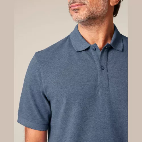 Prepster 2.0 uniszex póló (XL, Dark Heather Blue)