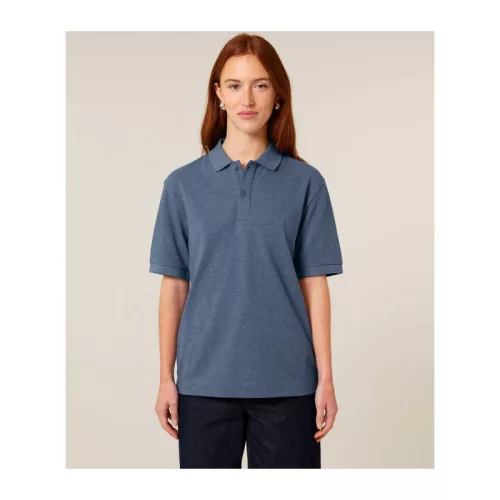 Prepster 2.0 uniszex póló (XL, Dark Heather Blue)