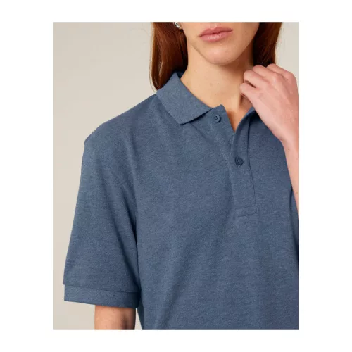 Prepster 2.0 uniszex póló (2XS, Dark Heather Blue)