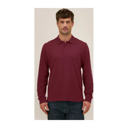 Prepster 2.0 hosszú ujjú póló (L, Burgundy)