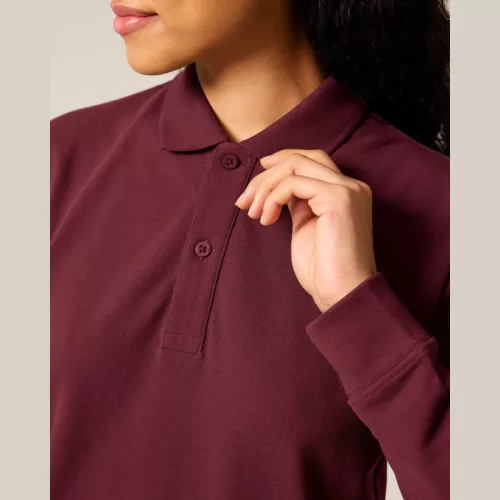 Prepster 2.0 hosszú ujjú póló (L, Burgundy)