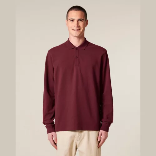Prepster 2.0 hosszú ujjú póló (L, Burgundy)