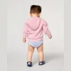 Baby Connector babák cipzáros kapucnis pulóvere (6-12 m/68-80cm, Cotton Pink)