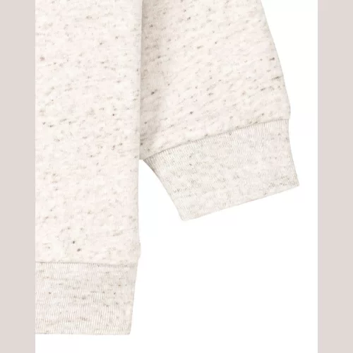 Baby Connector babák cipzáros kapucnis pulóvere (12-18 m/80-86cm, Eco Heather)