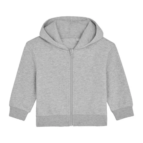 Baby Connector babák cipzáros kapucnis pulóvere (6-12 m/68-80cm, Heather Grey)