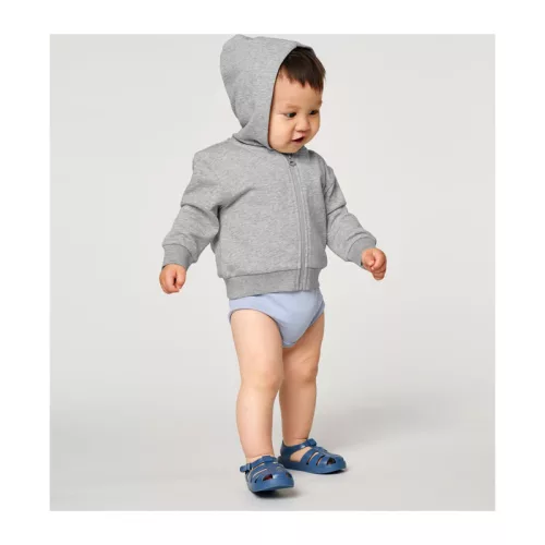 Baby Connector babák cipzáros kapucnis pulóvere (24-36 m/92-98cm, Heather Grey)