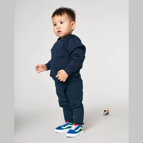 Baby Connector babák cipzáros kapucnis pulóvere (6-12 m/68-80cm, French Navy)