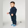 Baby Connector babák cipzáros kapucnis pulóvere (18-24 m/86-92cm, French Navy)