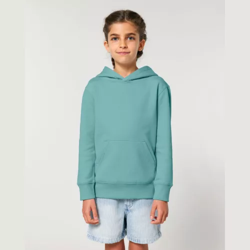 Mini Cruiser 2.0 gyermek kapucnis pulóver (5-6/110-116cm, Teal Monstera)