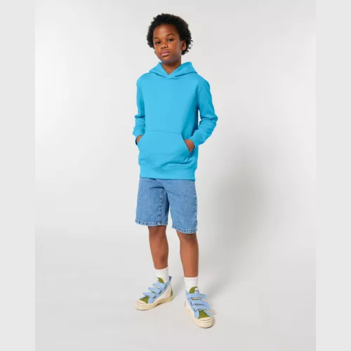 Mini Cruiser 2.0 gyermek kapucnis pulóver (9-11/134-146cm, Aqua Blue)