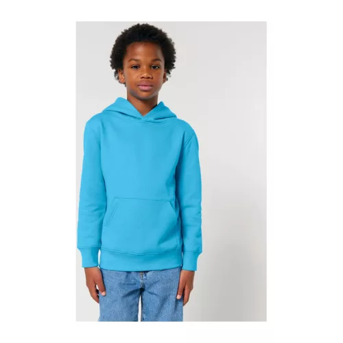 Mini Cruiser 2.0 gyermek kapucnis pulóver (9-11/134-146cm, Aqua Blue)