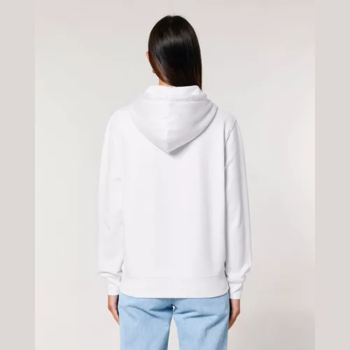 Cultivator 2.0 uniszex cipzáras kapucnis pulóver (XL, White)