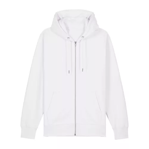 Cultivator 2.0 uniszex cipzáras kapucnis pulóver (3XL, White)
