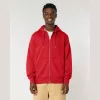 Cultivator 2.0 uniszex cipzáras kapucnis pulóver (2XL, Red)