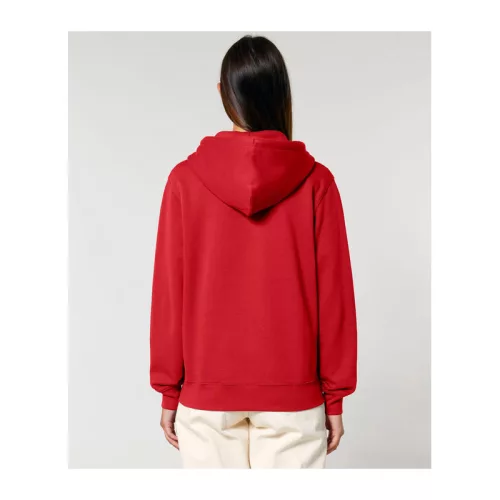 Cultivator 2.0 uniszex cipzáras kapucnis pulóver (5XL, Red)