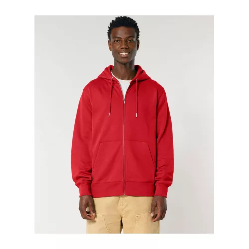 Cultivator 2.0 uniszex cipzáras kapucnis pulóver (5XL, Red)