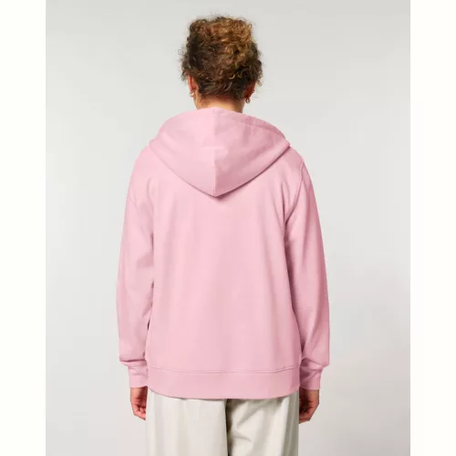 Cultivator 2.0 uniszex cipzáras kapucnis pulóver (2XS, Cotton Pink)