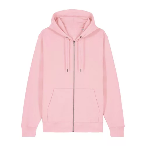 Cultivator 2.0 uniszex cipzáras kapucnis pulóver (2XL, Cotton Pink)