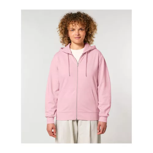 Cultivator 2.0 uniszex cipzáras kapucnis pulóver (3XL, Cotton Pink)
