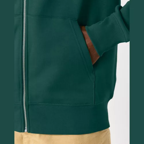 Cultivator 2.0 uniszex cipzáras kapucnis pulóver (4XL, Glazed Green)