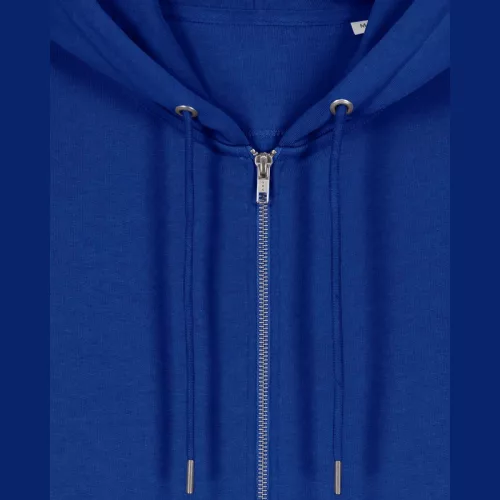 Cultivator 2.0 uniszex cipzáras kapucnis pulóver (XL, Worker Blue)