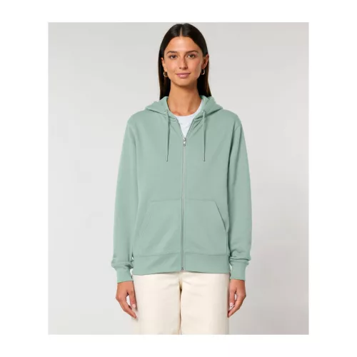 Cultivator 2.0 uniszex cipzáras kapucnis pulóver (2XL, Aloe)