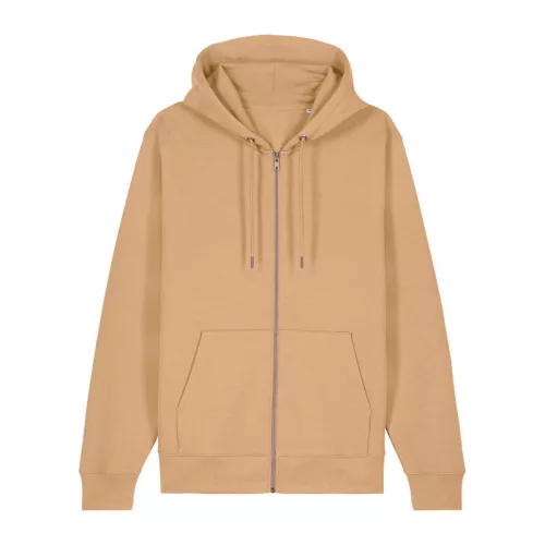 Cultivator 2.0 uniszex cipzáras kapucnis pulóver (2XL, Latte)