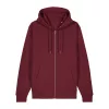 Cultivator 2.0 uniszex cipzáras kapucnis pulóver (3XL, Burgundy)