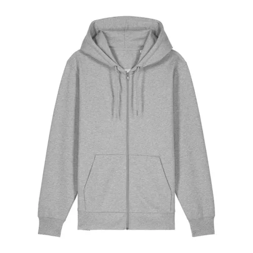 Cultivator 2.0 uniszex cipzáras kapucnis pulóver (L, Heather Grey)