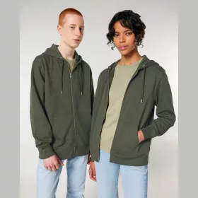   Cultivator 2.0 uniszex cipzáras kapucnis pulóver (5XL, Heather Grey)